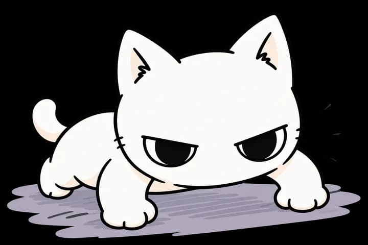 Mascot doing push-ups